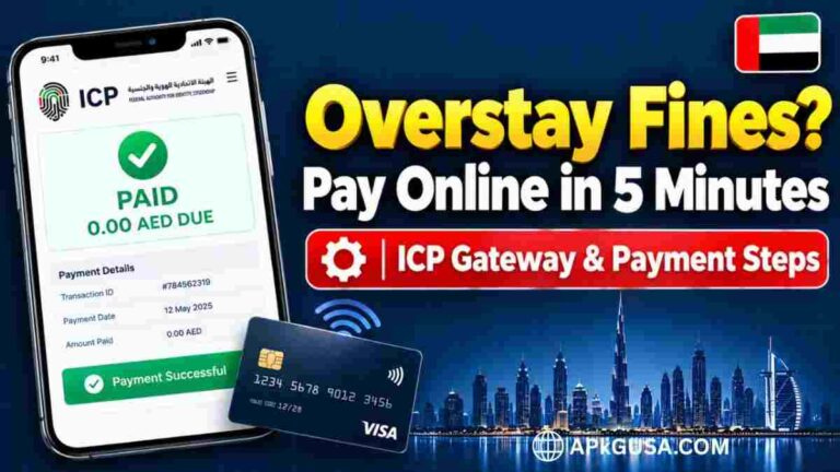 pay UAE visit visa fine online