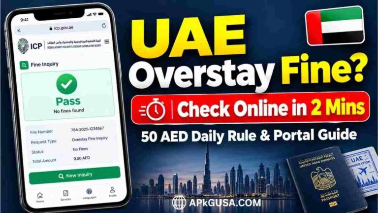 UAE visit visa overstay fine check