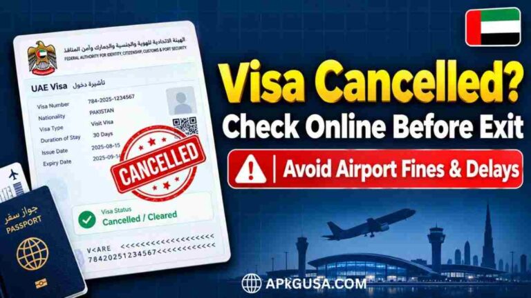 check UAE visa cancellation status