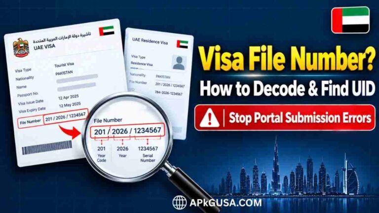 UAE visa file number format